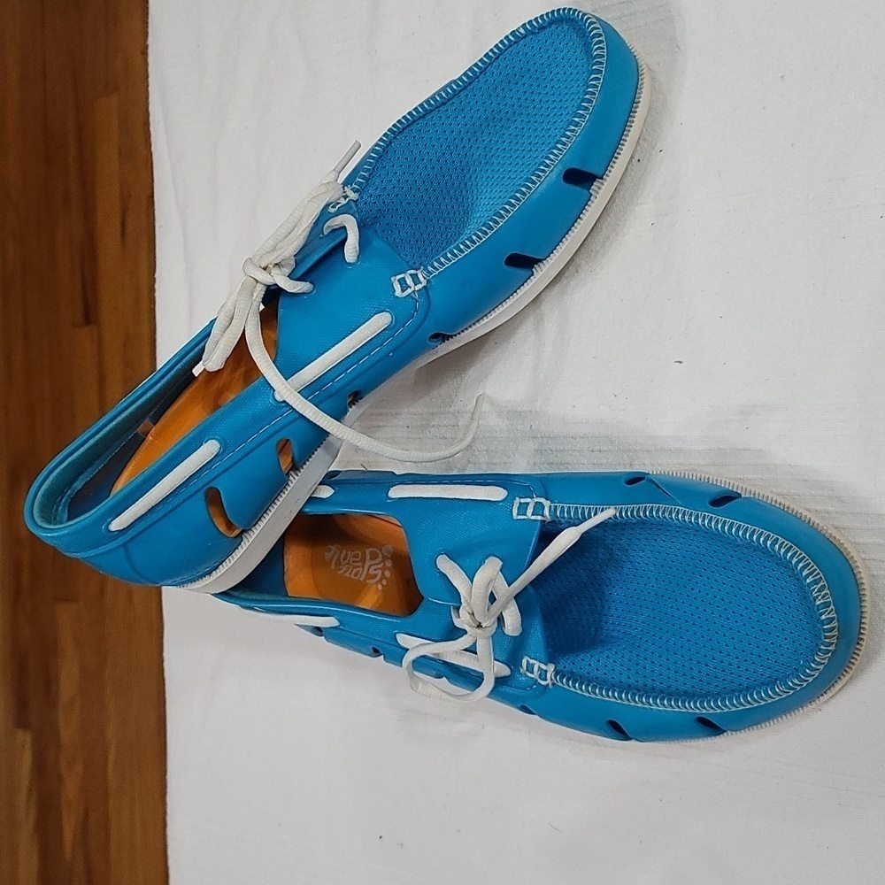Five Flops Mens‎ Loafers Water Shoes Aqua Lace-up Mesh Rubbery Sz 8-9 EUC